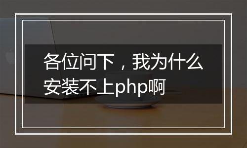 各位问下,我为什么安装不上php啊