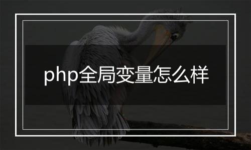 php全局变量怎么样