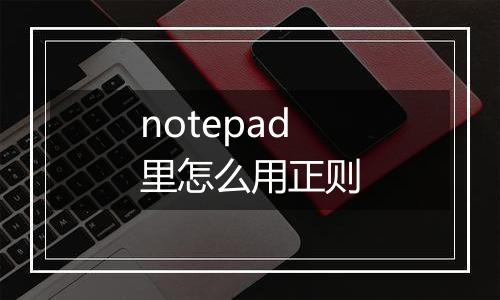 notepad里怎么用正则