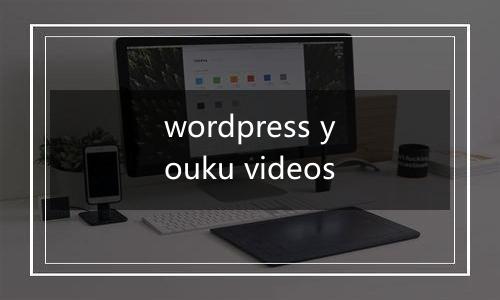 wordpress youku videos