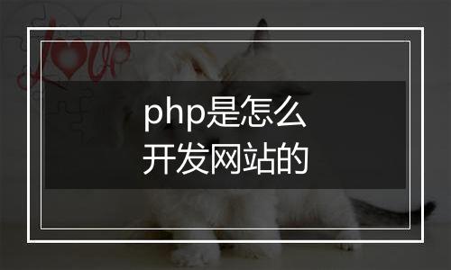 php是怎么开发网站的
