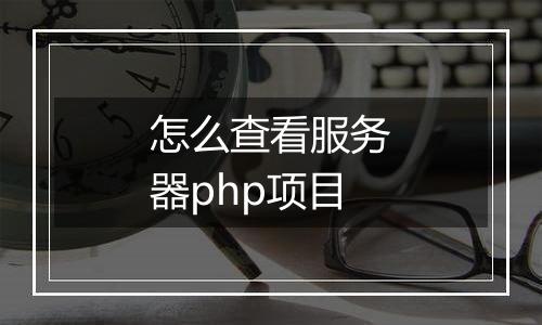 怎么查看服务器php项目