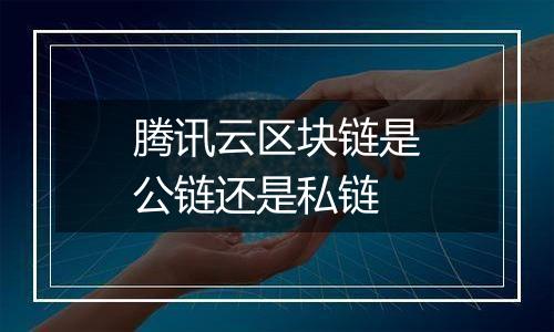 腾讯云区块链是公链还是私链