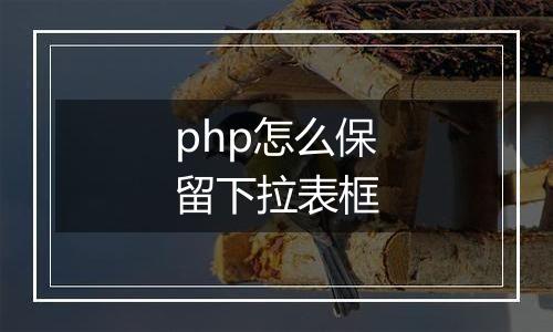 php怎么保留下拉表框