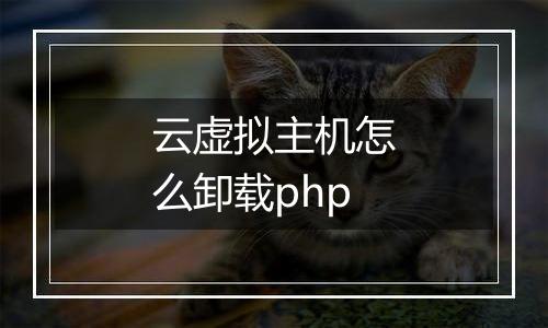 云虚拟主机怎么卸载php