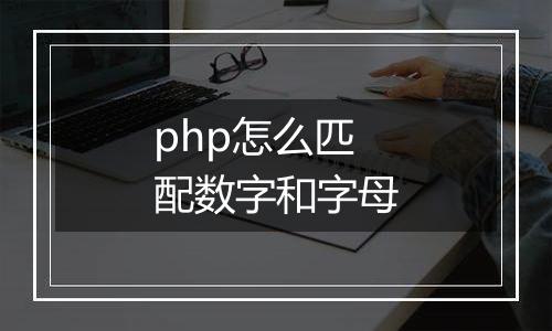php怎么匹配数字和字母