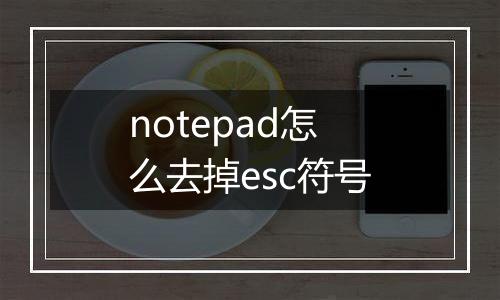 notepad怎么去掉esc符号