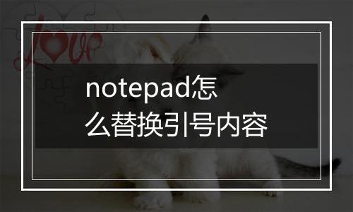 notepad怎么替换引号内容