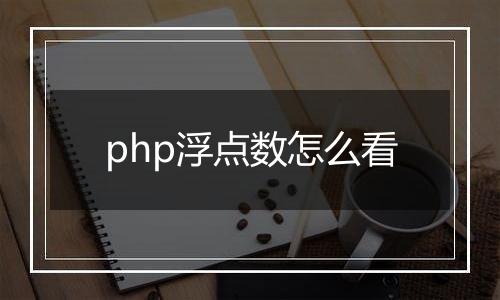 php浮点数怎么看