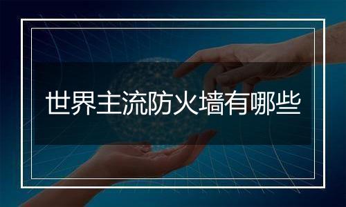 世界主流防火墙有哪些