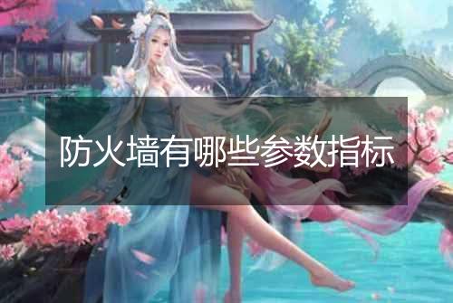防火墙有哪些参数指标