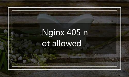Nginx 405 not allowed