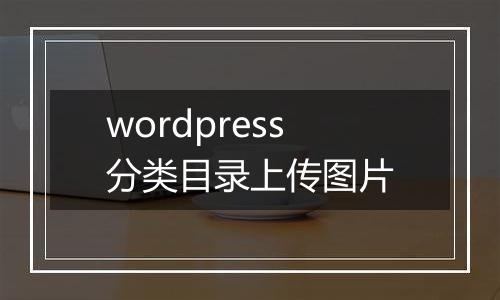 wordpress分类目录上传图片
