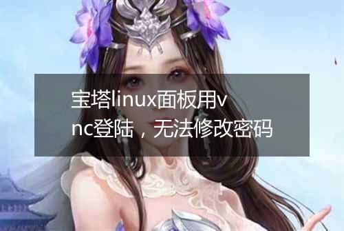 宝塔linux面板用vnc登陆,无法修改密码