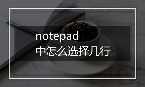 notepad中怎么选择几行