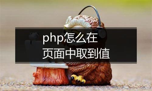 php怎么在页面中取到值