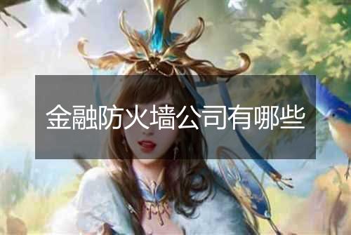 金融防火墙公司有哪些