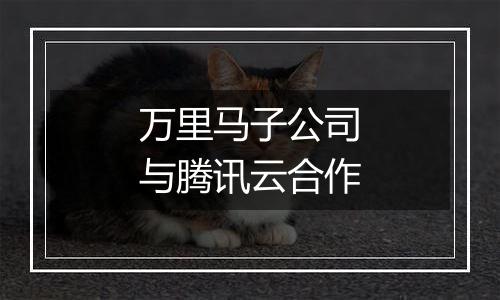 万里马子公司与腾讯云合作