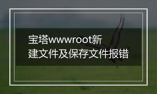 宝塔wwwroot新建文件及保存文件报错