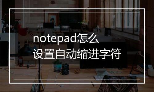 notepad怎么设置自动缩进字符