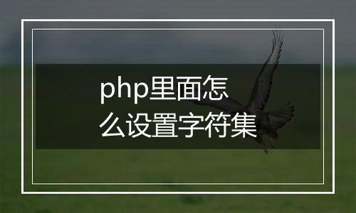 php里面怎么设置字符集