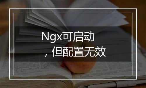 Ngx可启动,但配置无效
