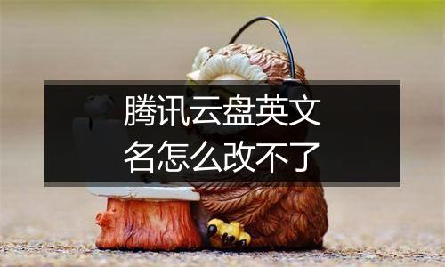 腾讯云盘英文名怎么改不了