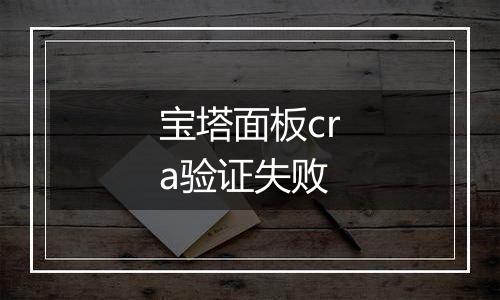 宝塔面板cra验证失败