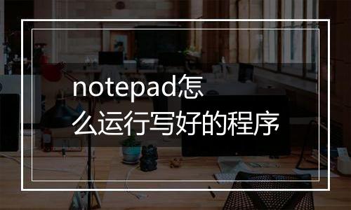 notepad怎么运行写好的程序
